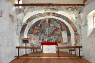 Catino absidale affrescato - Cappella di San Massimo a Challand-Saint-VictorFrazione Viran