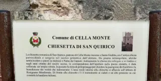 Cartello illustrativo - Chiesa di San Quirico a Cella Monte