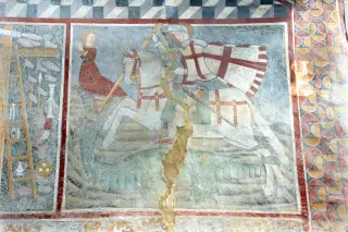 San Giorgio e il drago - Chiesa o Cappella di Sainte-Marie Madeleine de Villa a GressanFrazione La Madeleine