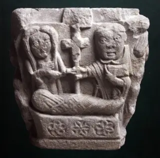 Capitelli esposti a Palazzo Madama a Torino - Resti Dell'abbazia di Santa Maria a Rivalta di Torino