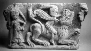 Capitelli esposti a Palazzo Madama a Torino - Resti Dell'abbazia di Santa Maria a Rivalta di Torino