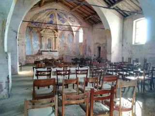 Interno - Oratorio di Santa Maria di Lebbia a Carpignano Sesia