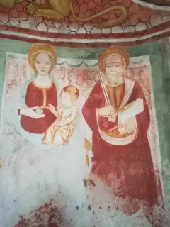 Madonna col Bambino e San Pietro - Chiesa della Madonna della Neve o San Pietro a CureggioFrazione Marzalesco