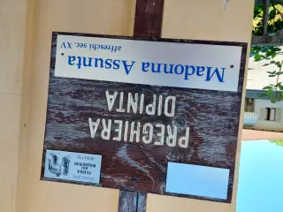 Pannello illustrativo - Cappella o Santuario di Madonna Lunga o Vergine Assunta a Montanera