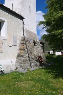 Base del campanile XII secolo - Parrocchiale di Saint-Barthélemy a NusFrazione Lignan