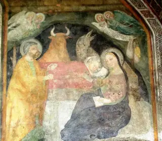 Affresco Nativita - Cappella del Castello a Saliceto