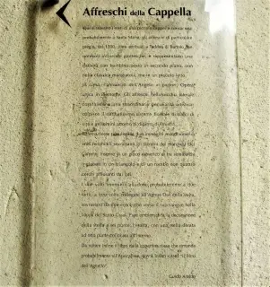 Pannello illustrativo - Cappella del Castello a Saliceto