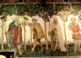 Affreschi della Sala Baronale - Cappella del Castello a Manta