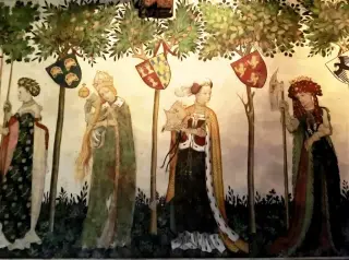 Affreschi della Sala Baronale - Cappella del Castello a Manta