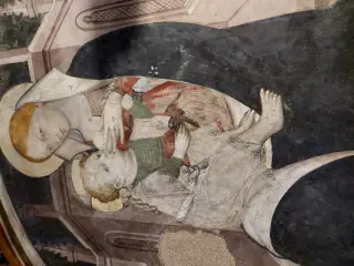 Madonna del latte dettaglio - Cappella del Castello a Manta