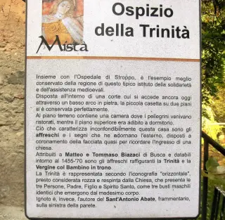 Pannello illustrativo - Ospizio della Trinità a Valgrana
