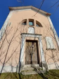 Facciata - Oratorio di San Fortunato a MontegiocoFrazione Palazzo