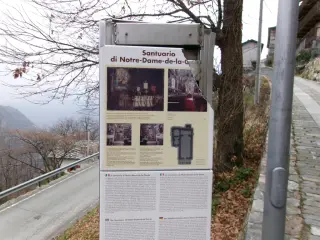 Pannello illustrativo - Santuario di Notre-Dame-de-le-Garde a Perloz