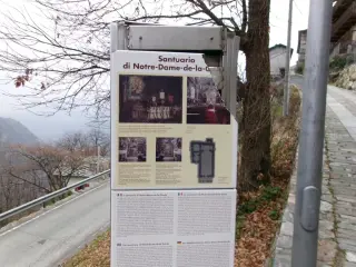 Pannello illustrativo - Santuario di Notre-Dame-de-le-Garde a Perloz