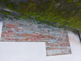 Tracce muratura originale - Chiesa di San Pietro a Bergamasco