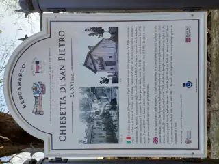 Pannello illustrativo - Chiesa di San Pietro a Bergamasco