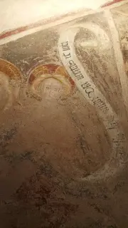 San Cristoforo dettaglio di Gesù - Oratorio di San Fabiano a Ghemme