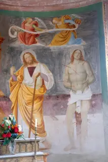 San Sebastiano e santo - Chiesa di Santa Maria delle Grazie a Vicolungo