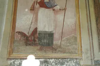 Scritte sugli affreschi - Oratorio di San Bernardo a ScopelloFrazione Ordarino