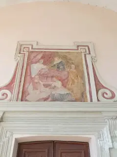 Affresco sopra la porta - Chiesa della Natività di Maria a Prato Sesia