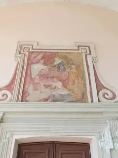 Affresco sopra la porta - Chiesa della Natività di Maria a Prato Sesia