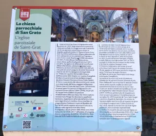 Pannello illustrativo - Parrocchiale di San Grato a Valgrisenche