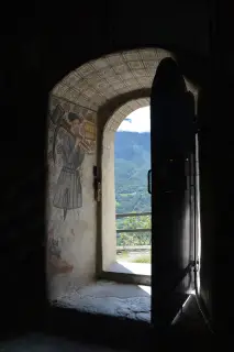 Affresco all'ingresso - Cappella di San Michele a VerrayesFrazione Marseiller