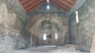 Interno - Cappella Castrense di Santa Colomba a VilleneuveFrazione Chatel-Argent