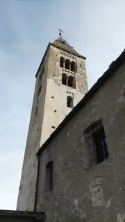 Campanile - Chiesa di Santa Maria Assunta o Saint-Roch o Castro Argenteo a VilleneuveFrazione Saint-Roch