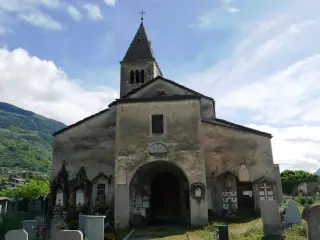 Vista - Chiesa di Santa Maria Assunta o Saint-Roch o Castro Argenteo a VilleneuveFrazione Saint-Roch