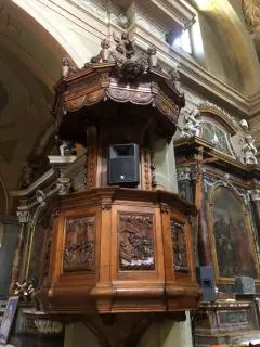 Pulpito dello scultore Badarelli - Chiesa di San Pietro in Vincoli a Donnas