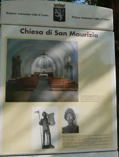 Pannello illustrativo - Chiesa di San Maurizio a Saint-VincentFrazione Moron