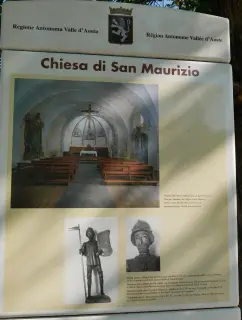 Pannello illustrativo - Chiesa di San Maurizio a Saint-VincentFrazione Moron