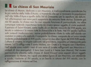 Pannello illustrativo - Chiesa di San Maurizio a Saint-VincentFrazione Moron