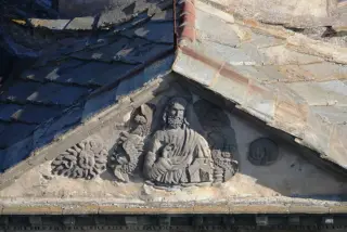 Timpano facciata - Chiesa della Santissima Annunziata a Roccaverano