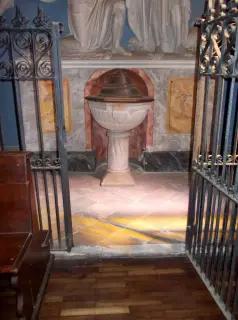 Fonte battesimale - Parrocchiale di San Lorenzo Martire a Cavour