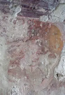 Frammento di affresco con volto - Oratorio dei Santi Quirico e Giulitta a BorgosesiaFrazione Bettole