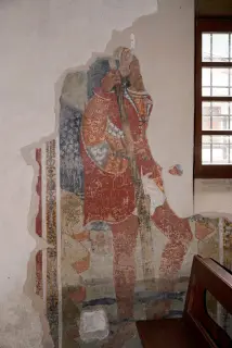 San Cristoforo parete destra - Oratorio di San Giovanni Battista a Alto SermenzaFrazione Rimasco - Ferrate