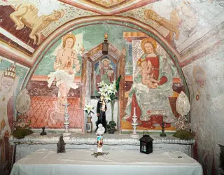 San Sebastiano,,Madonna del Latte e a destra San Defendente - Cappella di Sant'Antonio a Alto SermenzaFrazione Rimasco Borgo di Priami