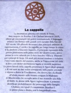 Pannello illustrativo - Cappella del Castello a Fénis