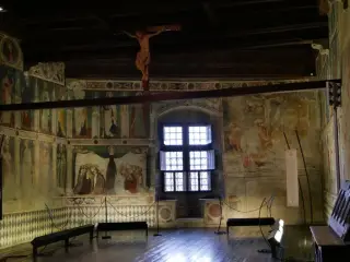 Vista - Cappella del Castello a Fénis