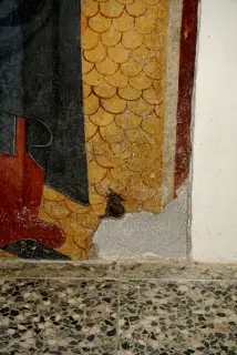 Sant'Antonio: particolare del topolino - Oratorio di Sant'Antonio Abate a Fontaneto d'AgognaFrazione Sant'Antonio