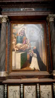 La Vergine appare a San Giacinto di Guglielmo Caccia detto il Moncalvo - Chiesa di Santa Croce e Tutti i Santi a Bosco Marengo