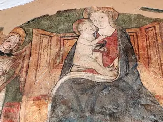Madonna col Bambino Dettaglio - Cappella di San Rocco a Druento