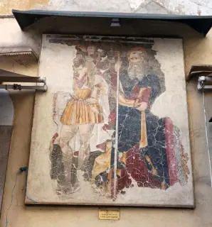 Affresco Sant'Antonio Abate e San Cristoforo - Affresco dei Santi Antonio Abate e Cristoforo a Borgosesia