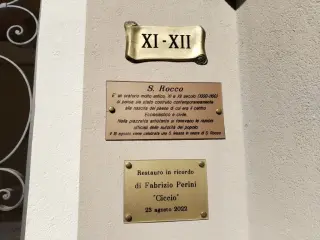 Pannello illustrativo - Cappella di San Rocco a ValstronaFrazione Luzzogno