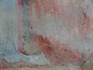 Graffiti parete di destra, il Santissimo. - Cappella di San Sebastiano a Pianezza