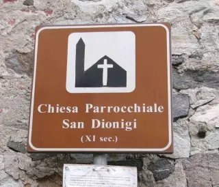 Pannello illustrtativo - Parrocchiale di San Dionigi Areopagita a VaralloFrazione Locarno