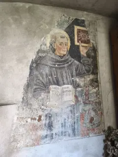 Affresco in sagrestia - Chiesa di Santa Maria Assunta a CasalvoloneFrazione Pisnengo