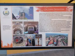 Pannello illustrativo - Parrocchiale di Santa Maria Archenda e dei Santi Stefano e Genesio a Rocca d'Arazzo